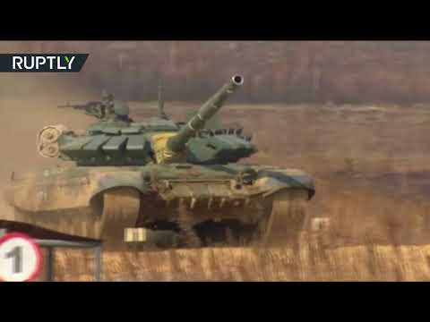 شاهد مسابقة بياتلون للدبابات في أقصى شرق روسيا