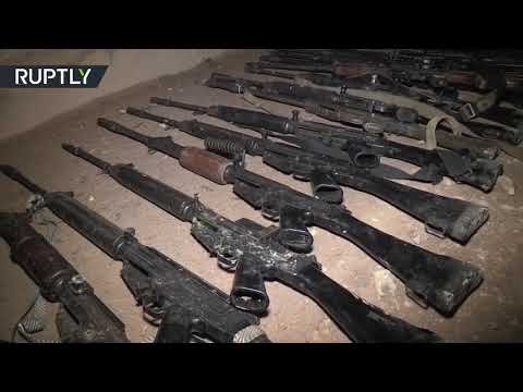 شاهد الجيش السوري يصادر كميات كبيرة من الأسلحة في دوما