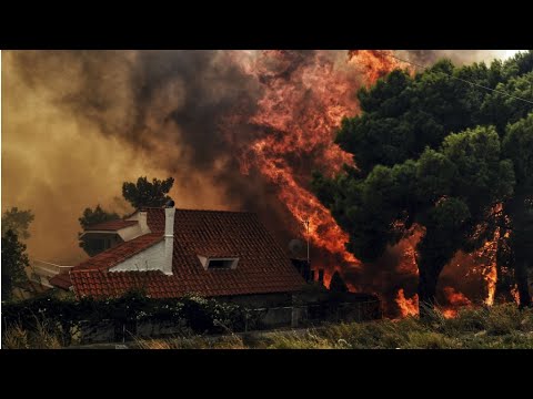 موطنون يروون كيف نجوا من الحرائق في اليونان