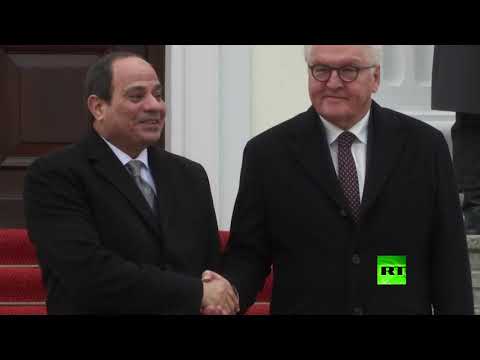 شاهد لحظة استقبال الرئيس الألماني فرانك شتاينماير لنظيره المصري عبد الفتاح السيسي
