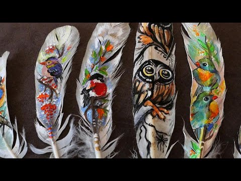 شاهد فنانة بلغارية تُبدع في تحويل الريش إلى لوحات فنية لطيفة وممزية