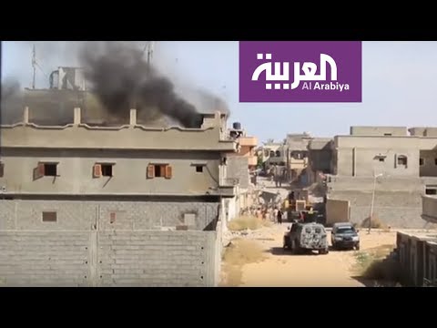 شاهد هجوم للجيش الليبي على مواقع تابعة لحكومة الوفاق في سرت