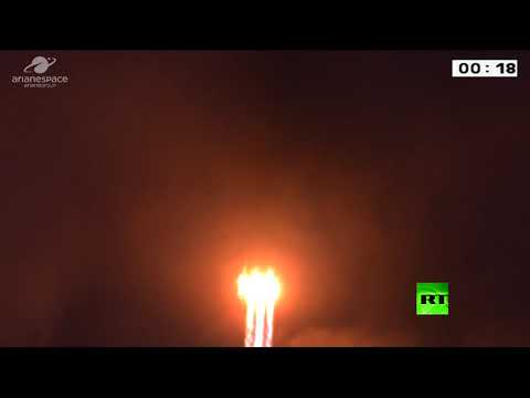 شاهد إطلاق صاروخ روسي من قاعدة كورو الفضائية الفرنسية
