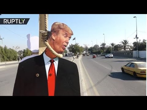 شاهد دمى دونالد ترامب في شوارع العراق
