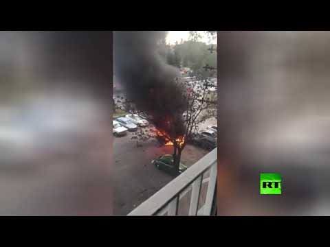 شاهد انفجار سيارة وسط العاصمة السورية دمشق