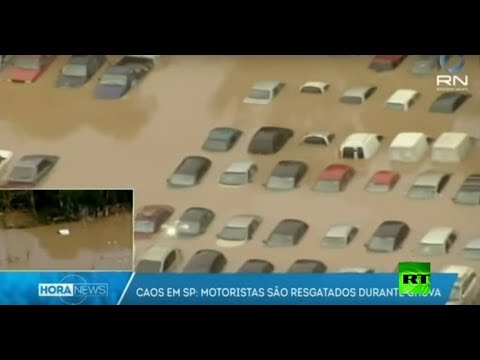 شاهد ما تحولت إليه مدينة ساو باولو البرازيلية نتيجة الأمطار الغزيرة