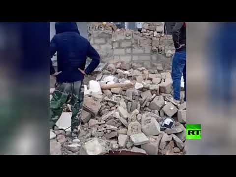 شاهد زلزال يضرب المنطقة الحدودية بين تركيا وإيران