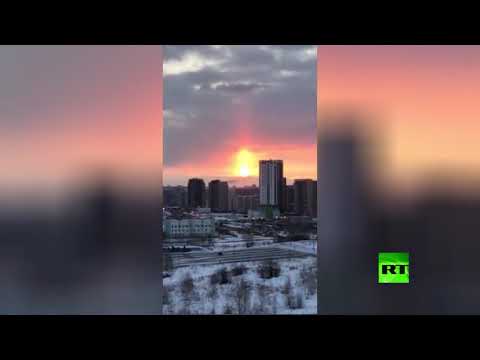 شاهد ظاهرة غريبة في سماء تشيليابينسك الروسية