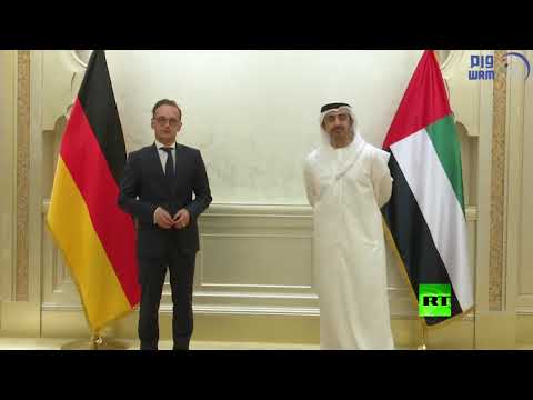 شاهد وزير الخارجية الإماراتي يستقبل نظيره الألماني خلال زيارته المفاجئة إلى أبوظبي